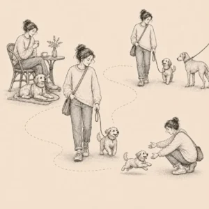 Mensch-Hund-Team beim Alltagstraining der Hundeschule Schnüffelnase